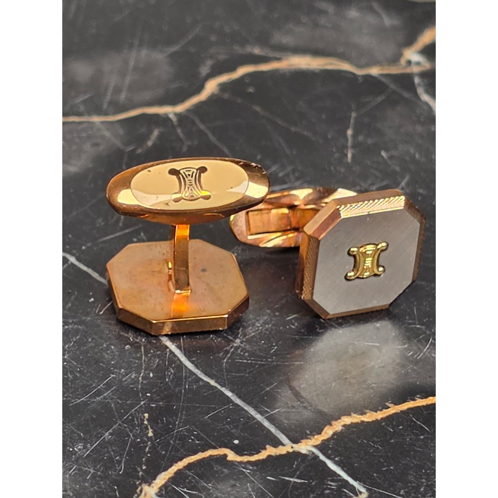 Celine Paris 925 Sterling Silver Triomphe Cufflinks Large - Picture 8 of 8